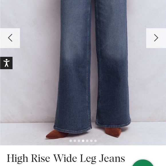 Boden High Rise Wide Leg Jeans Mid Vintage | size 28 - Picture 9 of 10